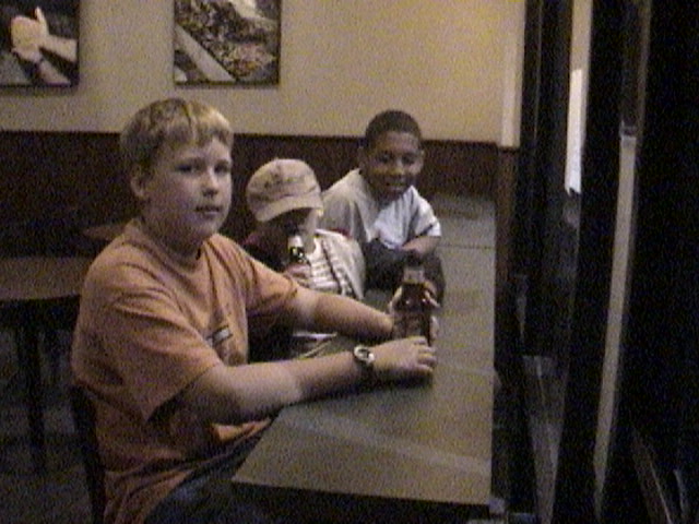 Andrew, Joey, and Tyler sitting at a bar.